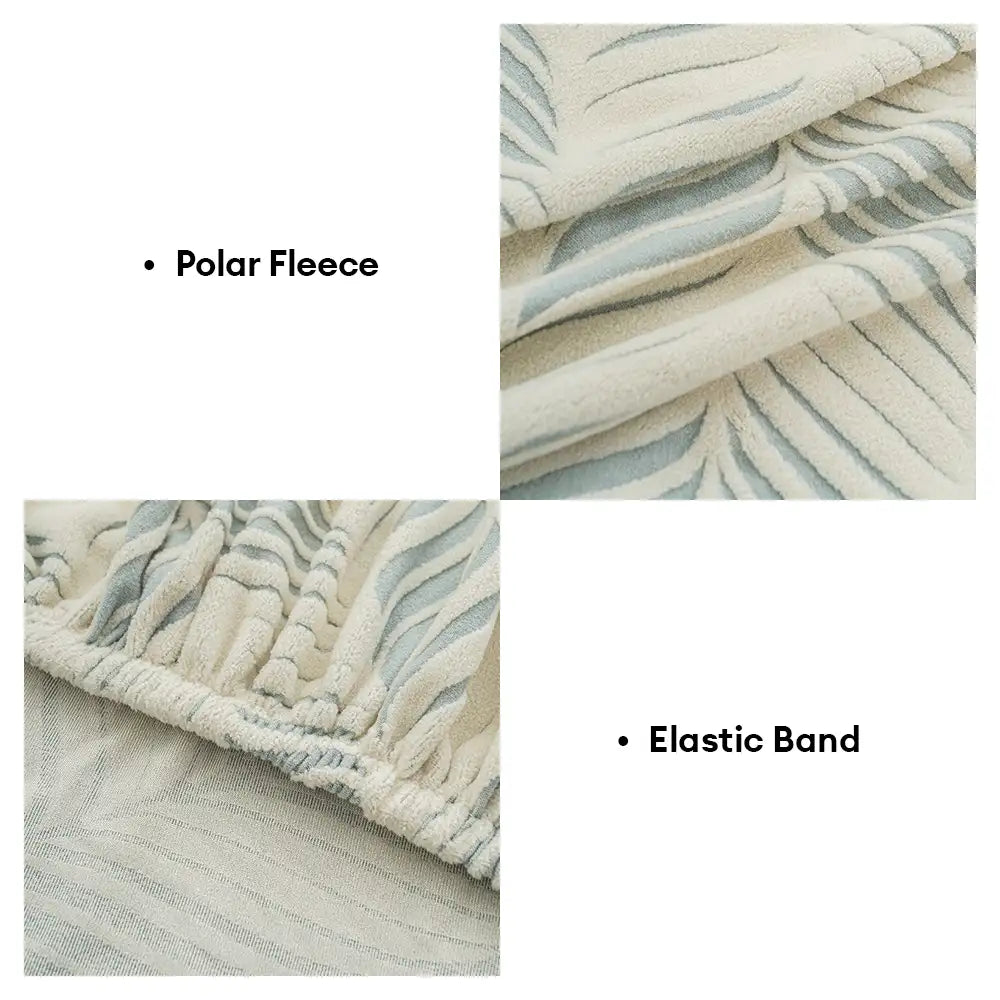 Funda para sofá de terciopelo polar grueso jacquard antiarañazos y elástica