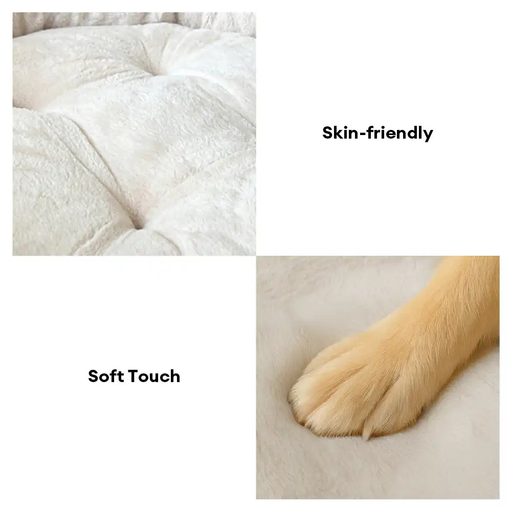 Cama para perros en forma de donut de corduroy ultra suave y antien ansiedad