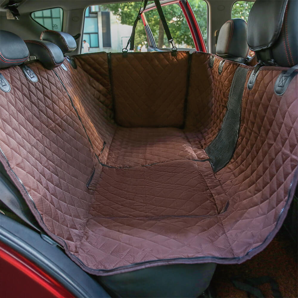 Funda de asiento para perro de coche impermeable y multiusos – Protector de asiento trasero convertible para mascotas
