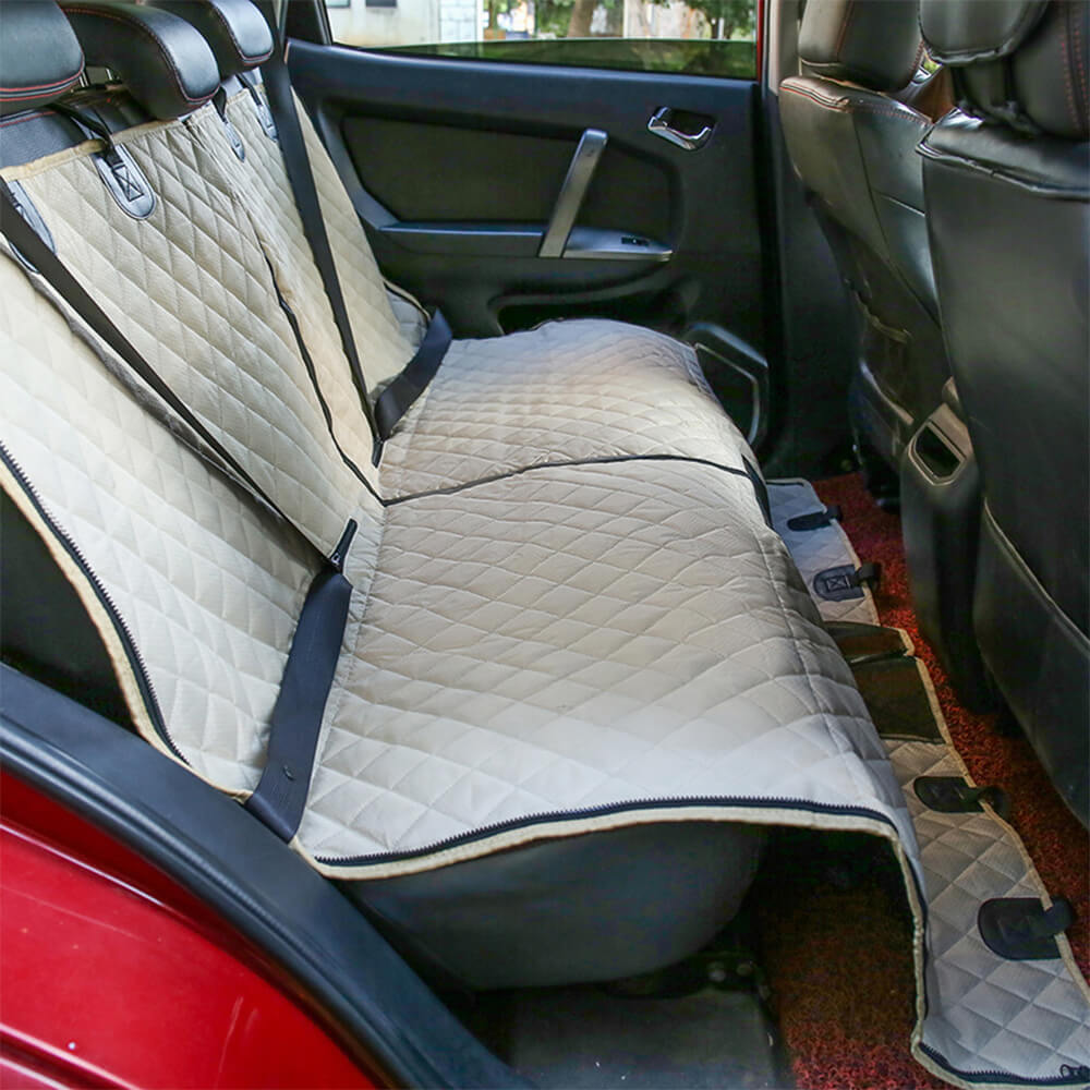 Funda de asiento para perro de coche impermeable y multiusos – Protector de asiento trasero convertible para mascotas