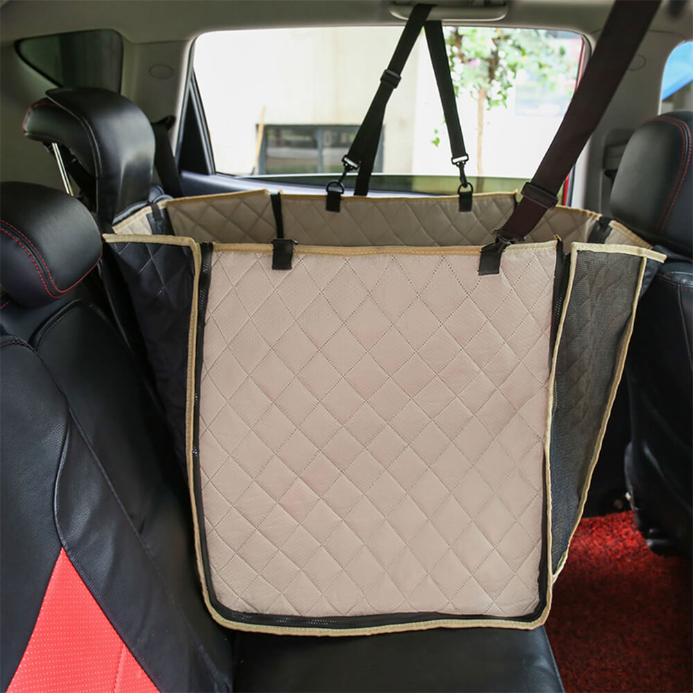 Funda de asiento para perro de coche impermeable y multiusos – Protector de asiento trasero convertible para mascotas