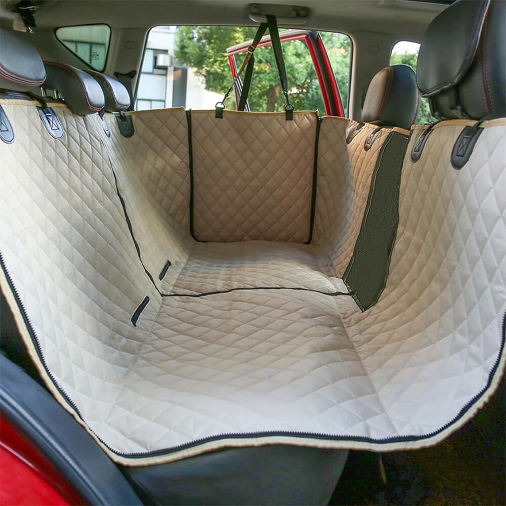 Funda de asiento para perro de coche impermeable y multiusos – Protector de asiento trasero convertible para mascotas