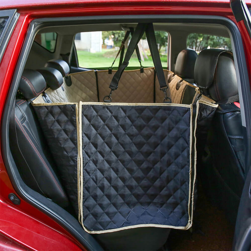 Funda de asiento para perro de coche impermeable y multiusos – Protector de asiento trasero convertible para mascotas