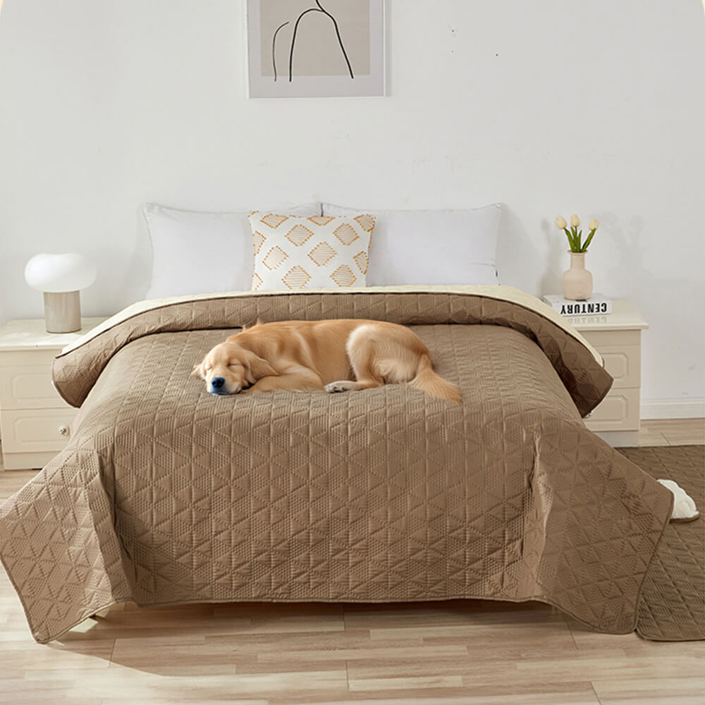 Protector de colchón para mascotas multitético, impermeable, antideslizante y con textura geométrica