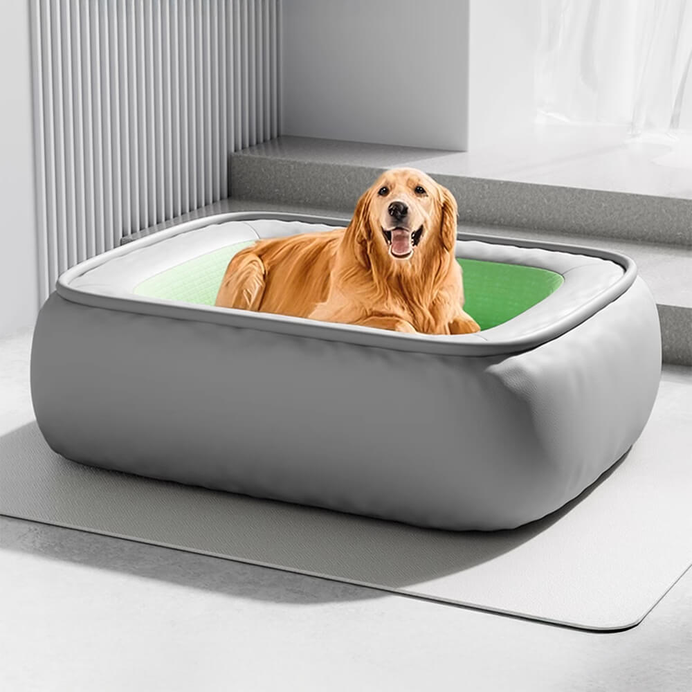 Cama para perros impermeable, de cuero PU antideslizante, resistente a rasguños y de soporte completo