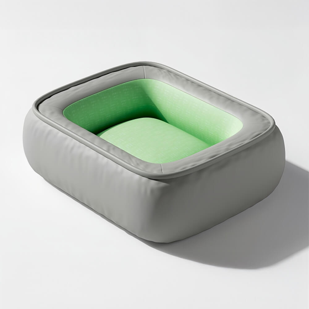 Cama para perros impermeable, de cuero PU antideslizante, resistente a rasguños y de soporte completo