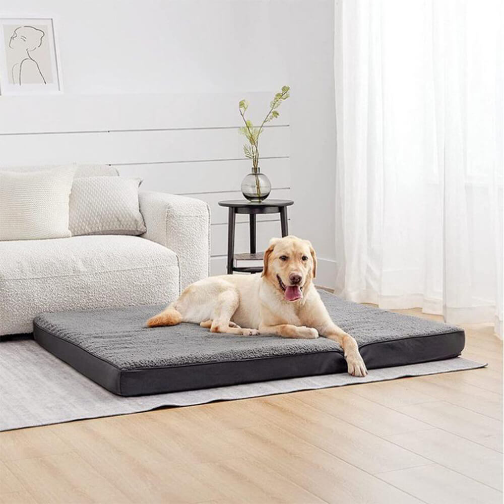 Cama para perro grande de memoria de espuma ortopédica extraíble e impermeable