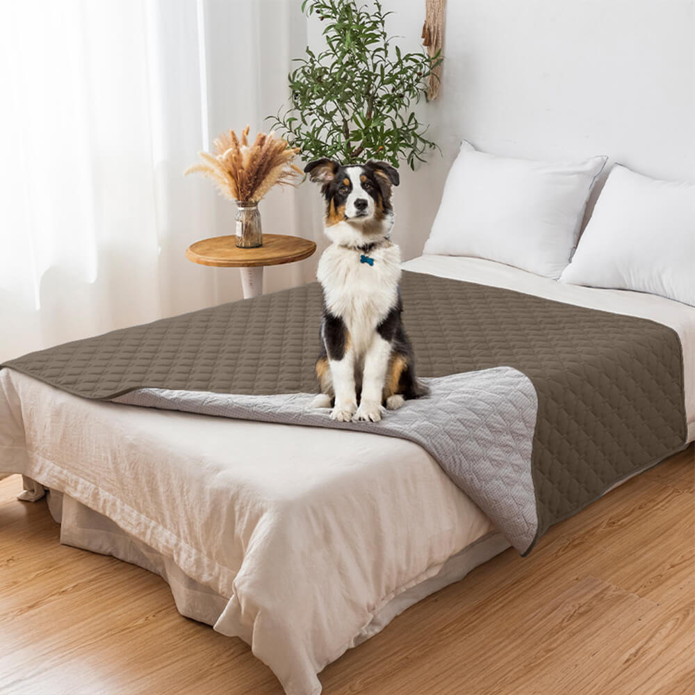 Funda de sofá para mascotas con acolchado de rombos, impermeable y antideslizante: protección elegante para muebles