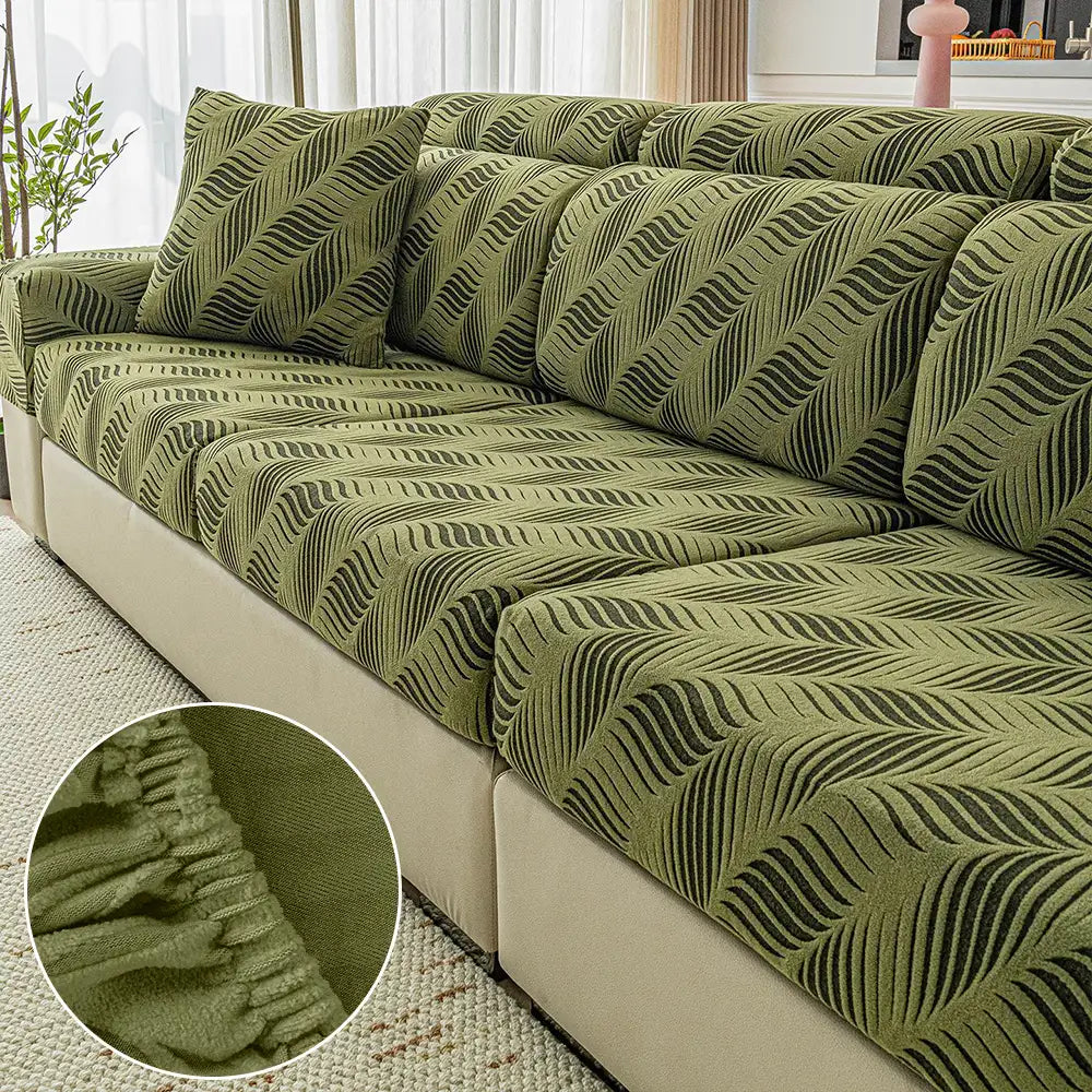 Wave Jacquard Polar Fleece Protección antiestática Cubierta de sofá de envoltura completa