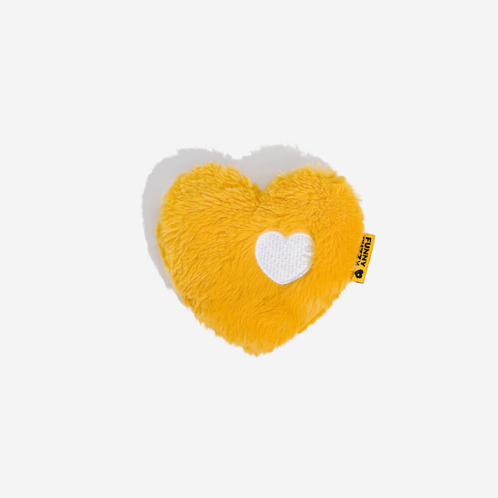 Funnyfuzzy Heart Plush Squeaky Dog Toys