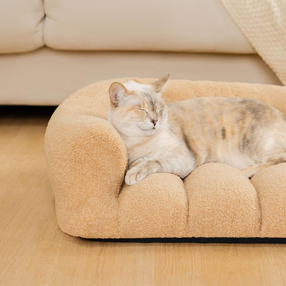 Bed de Golster de gato ortopédico de soporte de apoyo grande y grande - Naper nublado