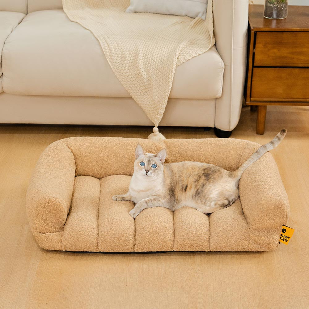 Bed de Golster de gato ortopédico de soporte de apoyo grande y grande - Naper nublado