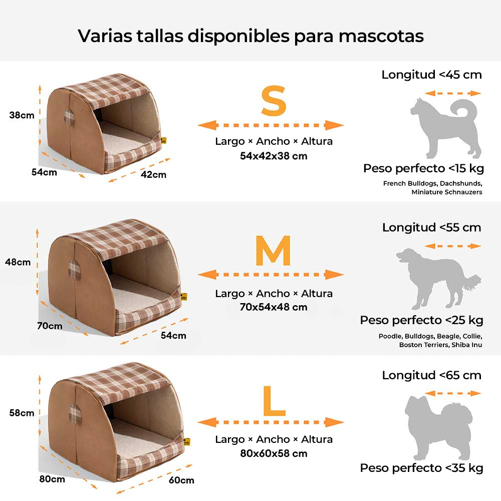 Cama ortopédica para perros con diseño clásico de cuadros escoceses - Warm Retreat