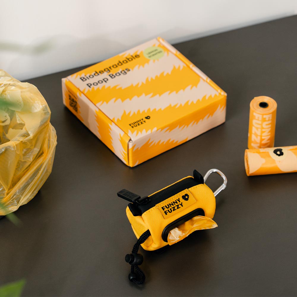 Bolsas de caca recicladas duraderas perfumadas de limón - fresco
