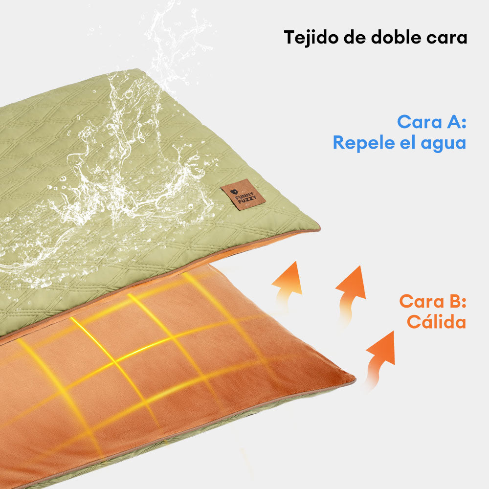 Alfombra para perros de lujo, repelente al agua y de doble cara que calma