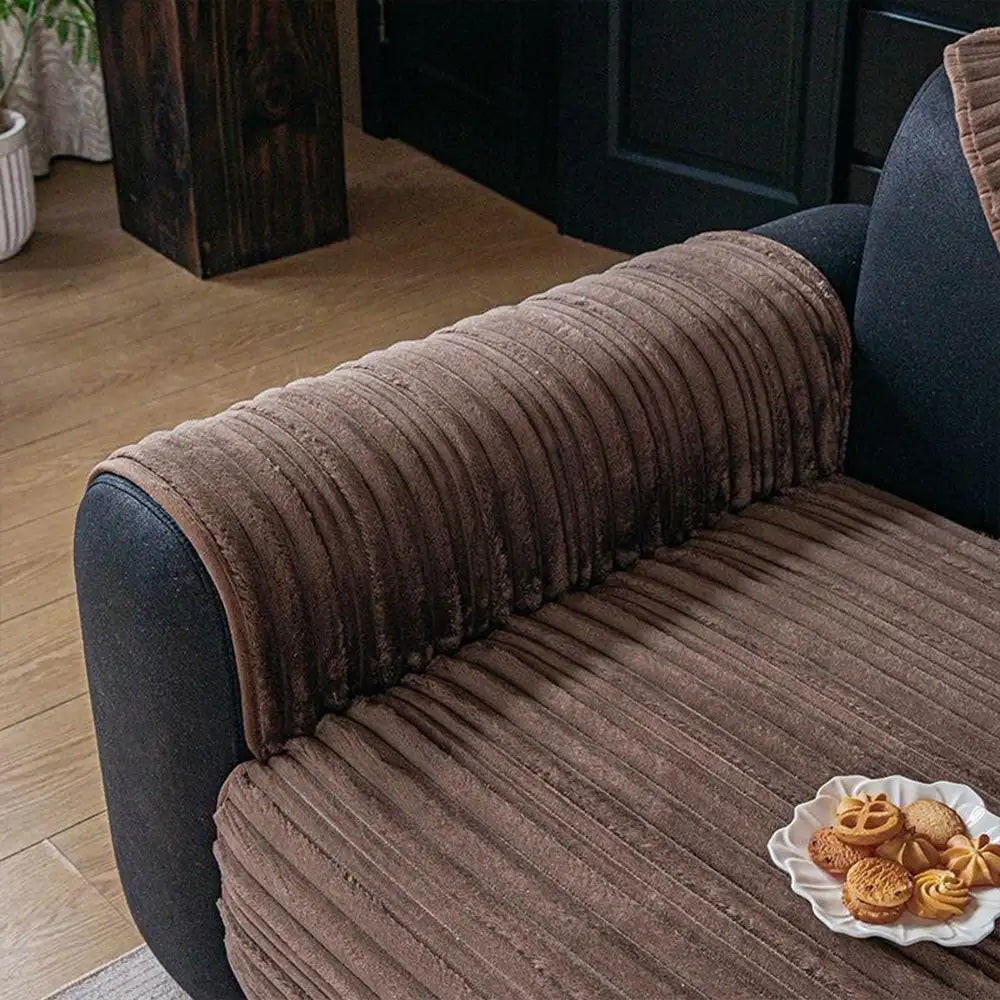 Chenille Art Corrugated Breatable No-Slip Couch Cover Coach