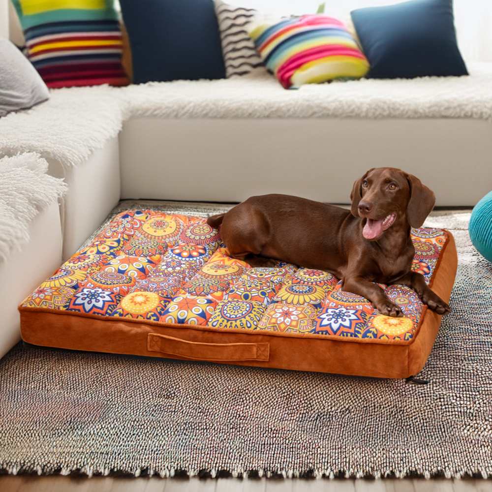 Moroccan Soporte completo Camilla de perros engrosado de almohada ortopédica