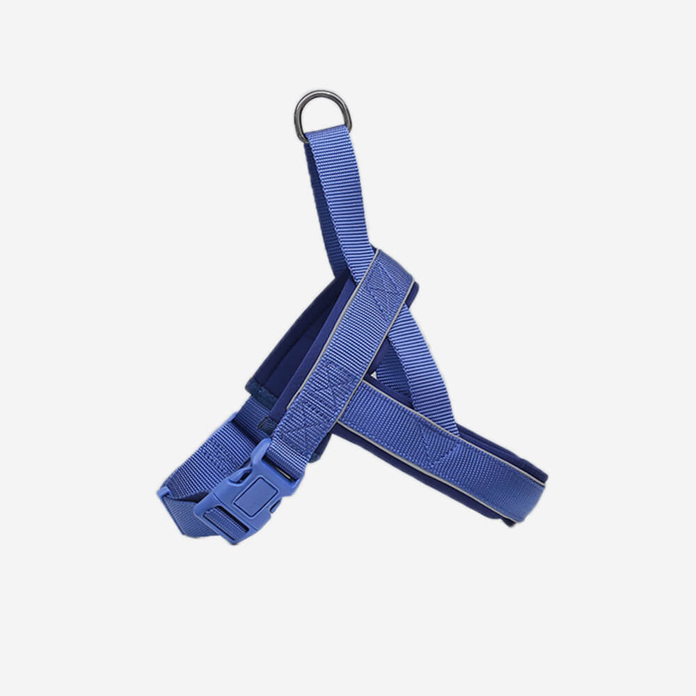 Nylon ajustable reflectante sin pulir arnés de perro y correa