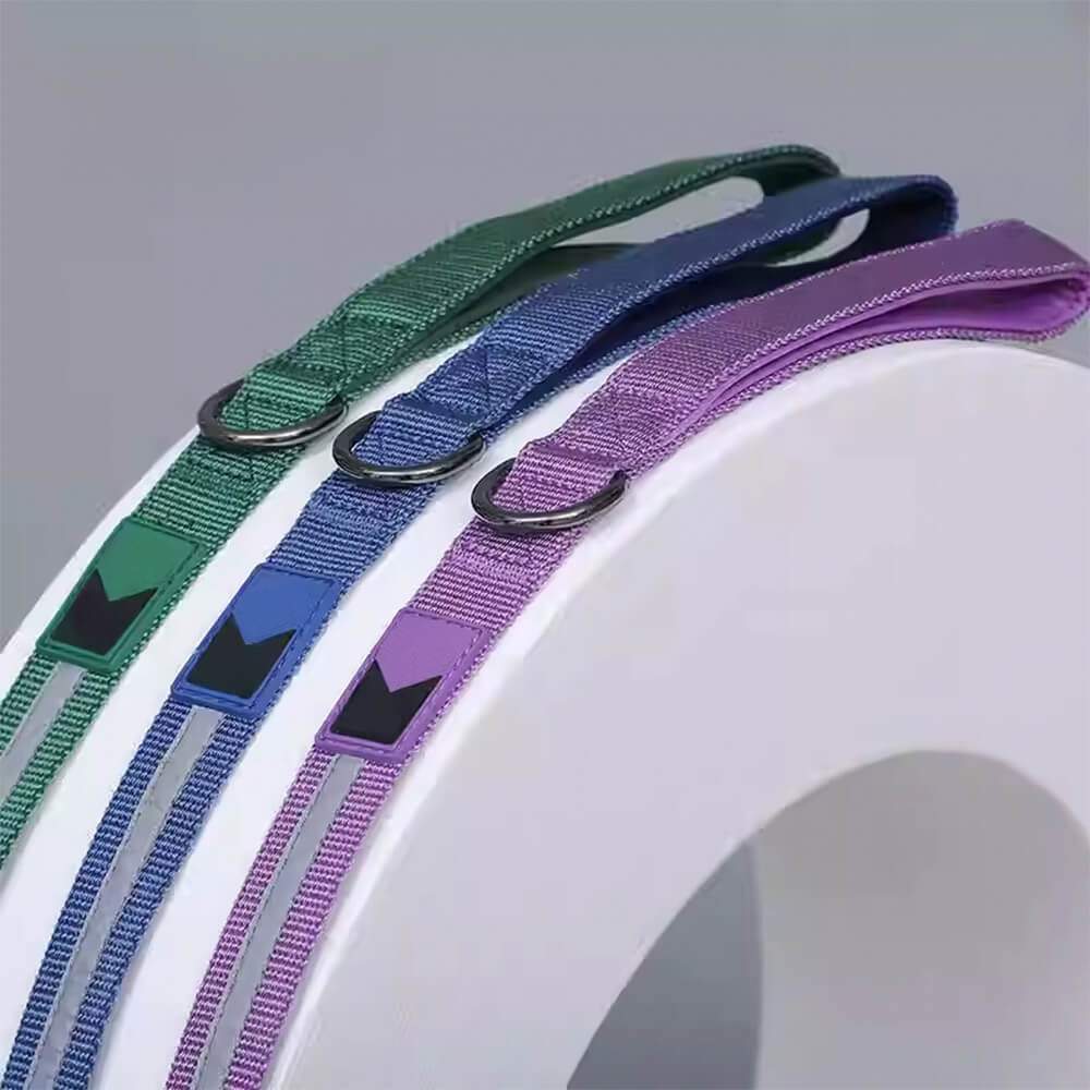 Nylon ajustable reflectante sin pulir arnés de perro y correa