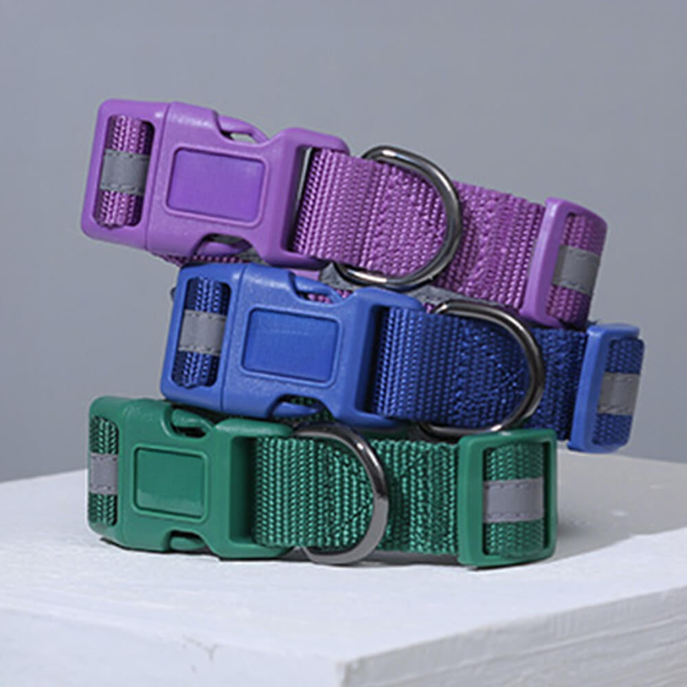 Nylon ajustable reflectante sin pulir arnés de perro y correa