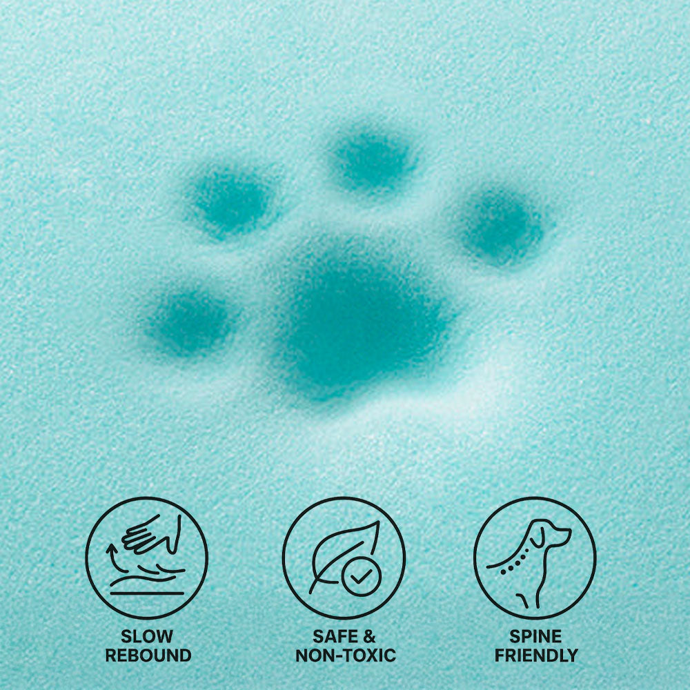 Manta ortopédica para perros resistente al agua y a los arañazos de colores bloqueados para exteriores - Trek Lounge