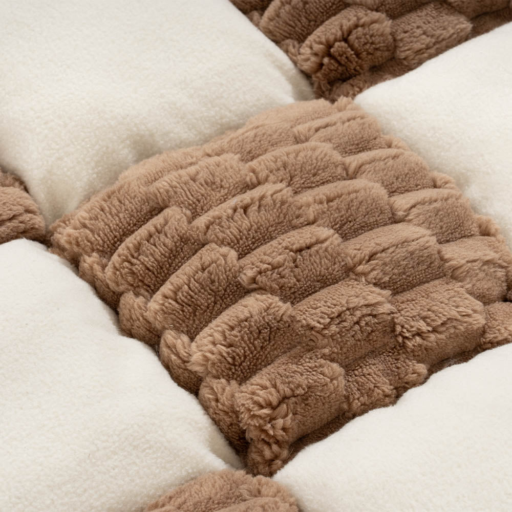 Matín de perro de sofá sofá acogedor a cuadros - Snugpad