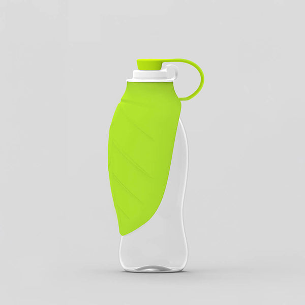 Botella de agua de perros de agua de viaje en forma de hoja en forma de hoja