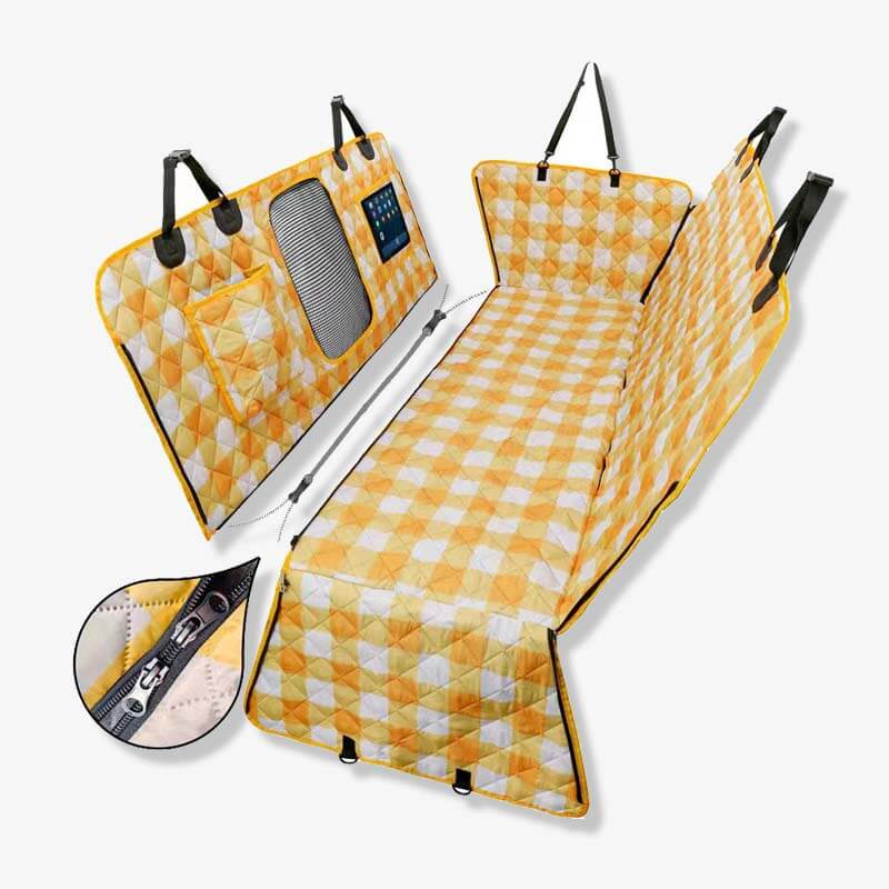 Cubierta de asiento de coche para perros resistente a los arañazos impermeable de tela Oxford catiónica