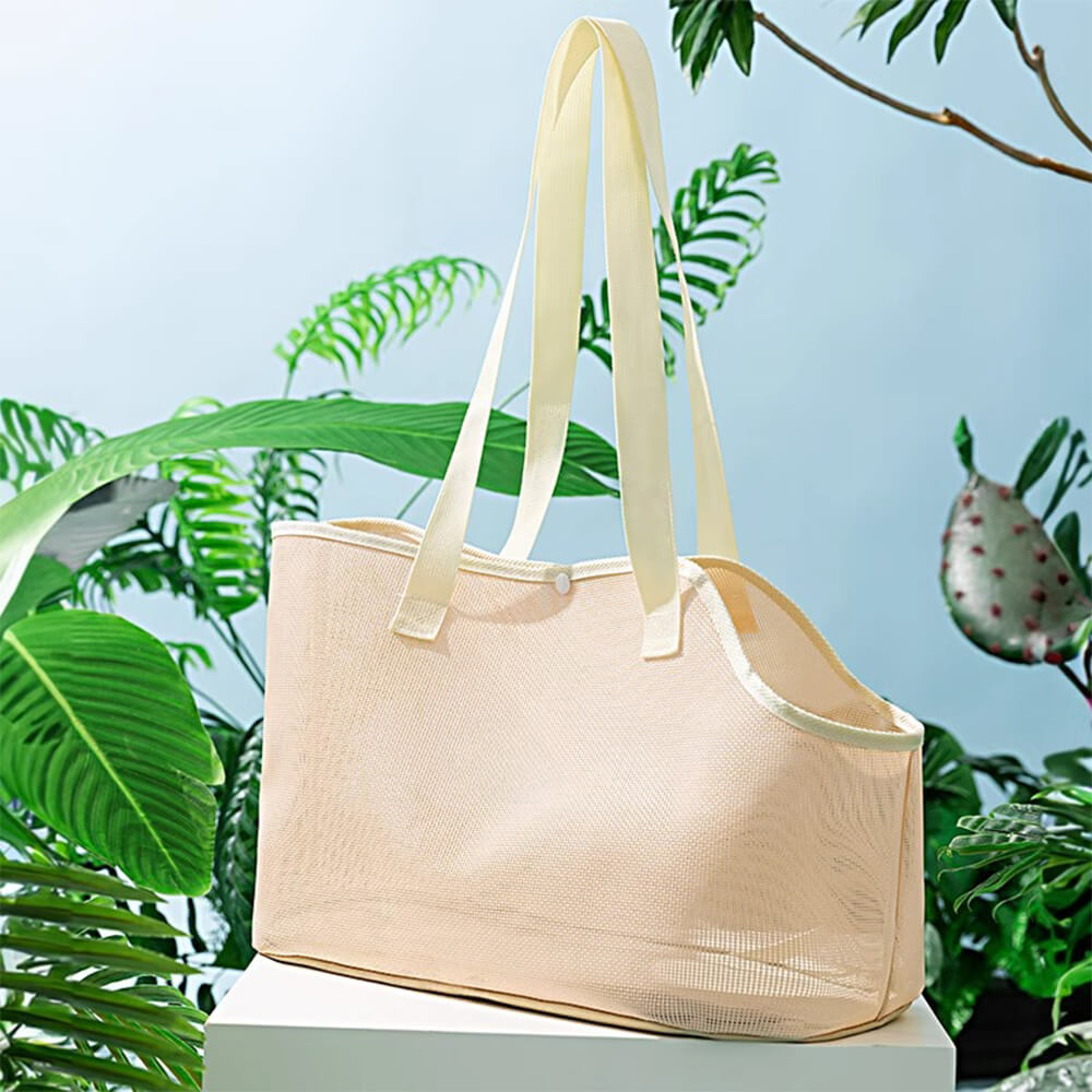 Bolsa transportadora de malla ligera para perros y gatos pequeños