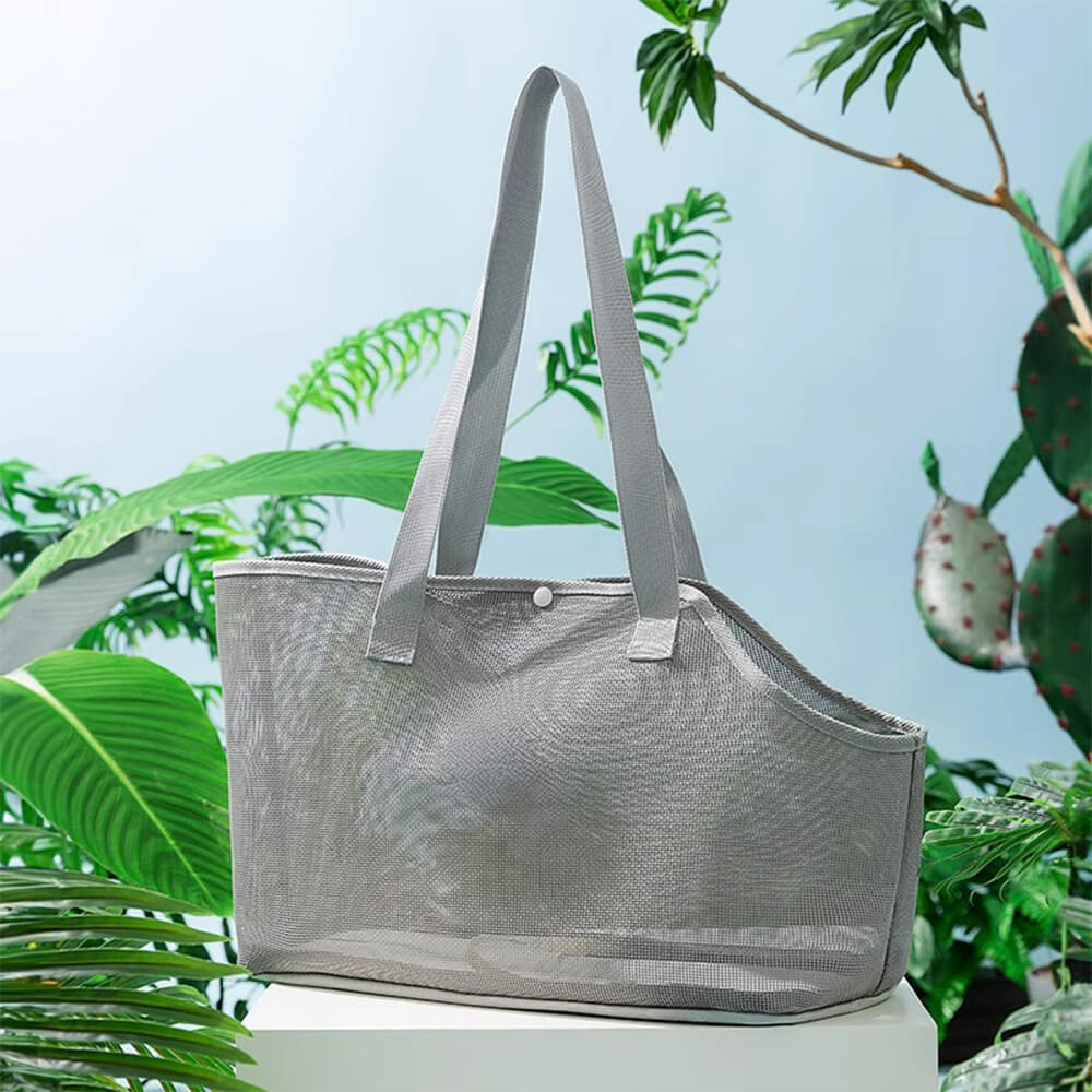 Bolsa transportadora de malla ligera para perros y gatos pequeños