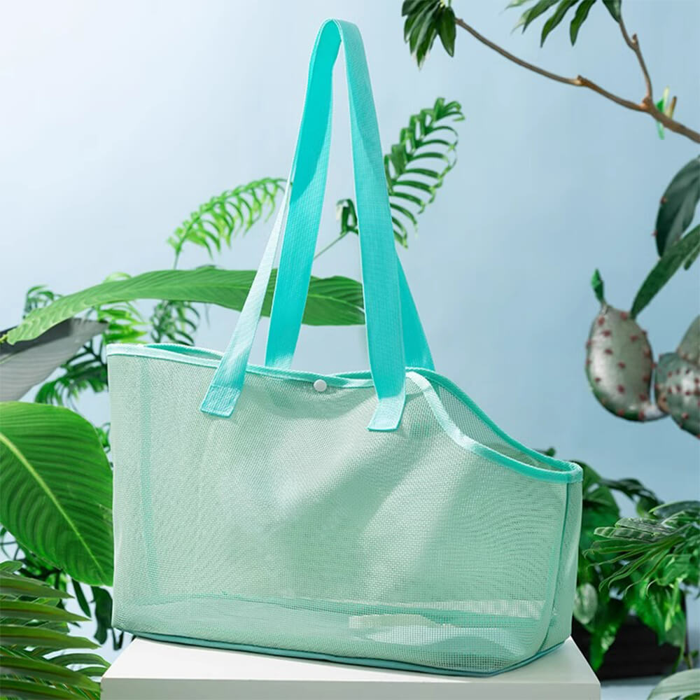 Bolsa transportadora de malla ligera para perros y gatos pequeños