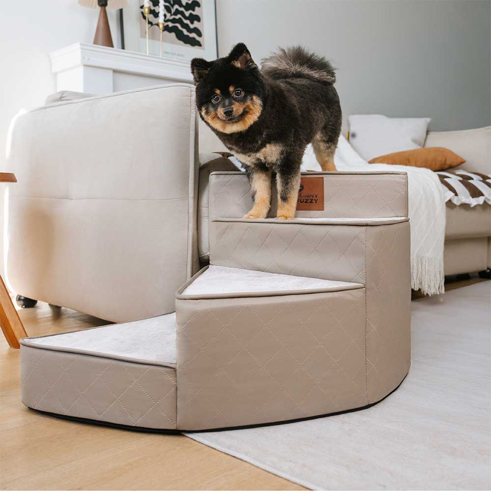 Escalera para mascotas de imitación de cuero repelente al agua y desmontable - StepEase