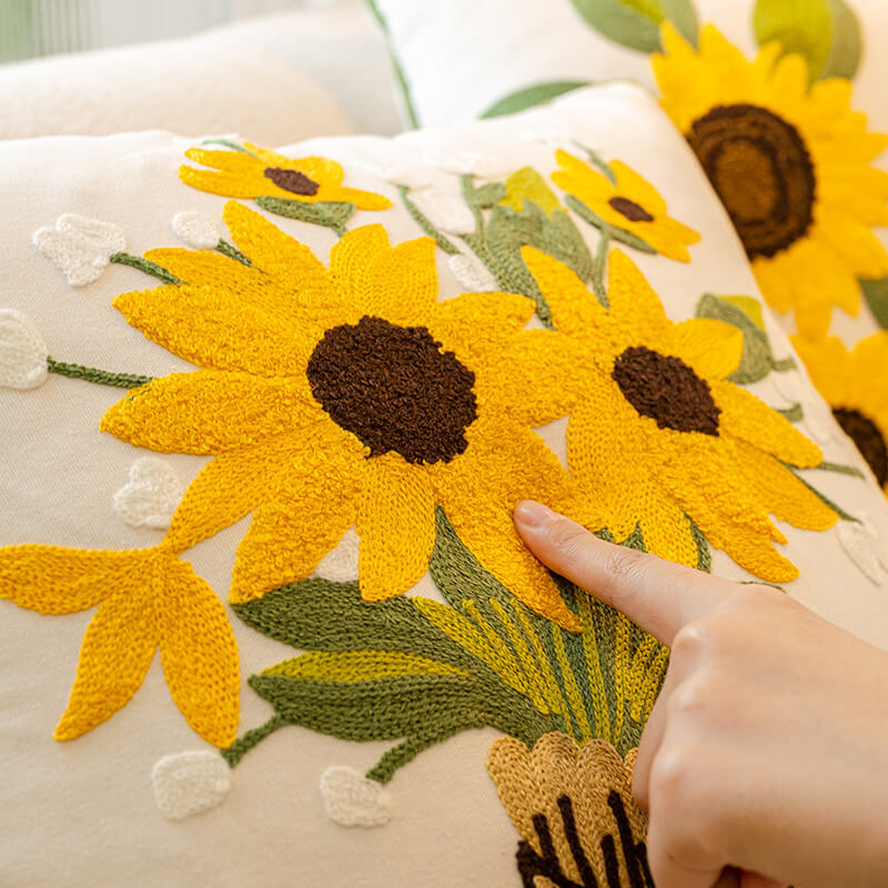 Almohada de decoración del ramo de girasol de tulipán Decoración del hogar