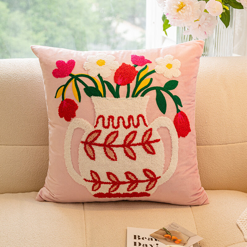 Almohada de decoración del ramo de girasol de tulipán Decoración del hogar