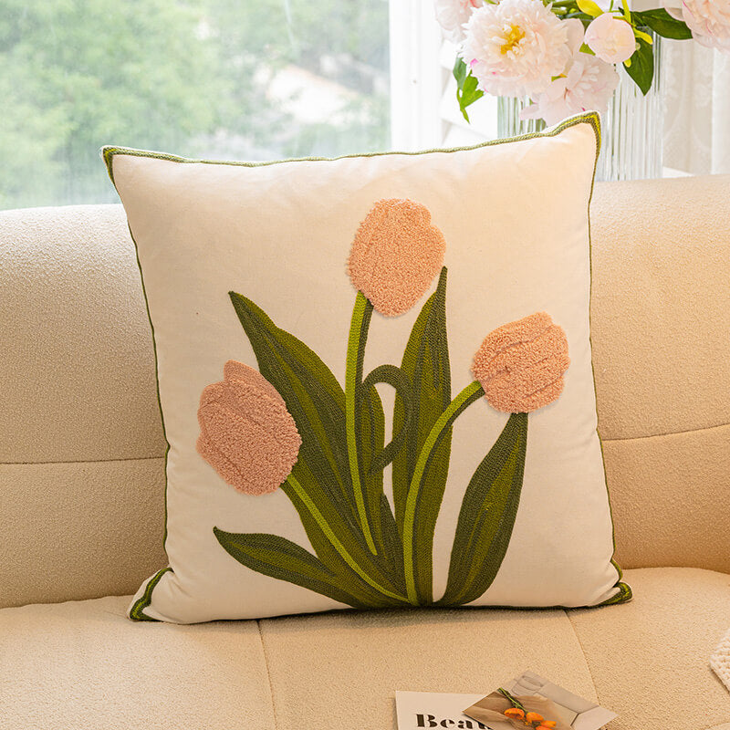Almohada de decoración del ramo de girasol de tulipán Decoración del hogar