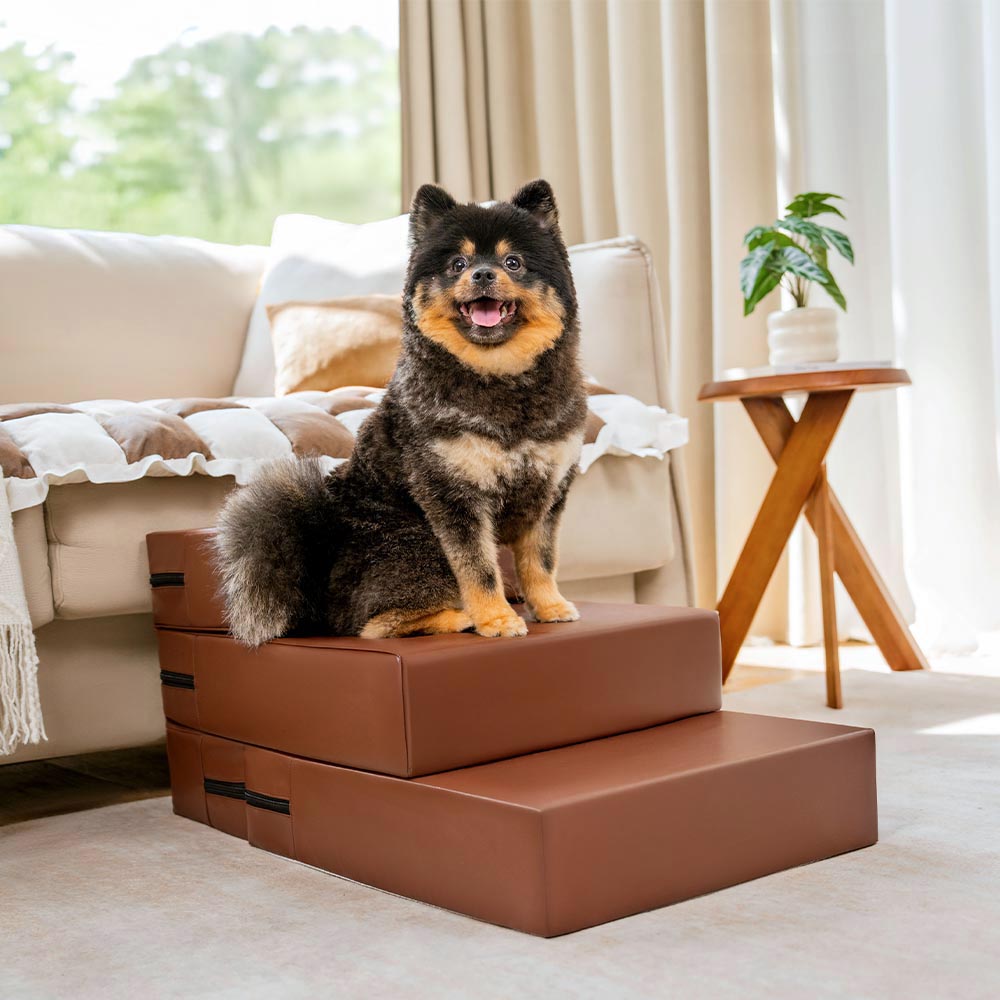 Escalera para mascotas modular de múltiples niveles de cuero PU impermeable y lavable