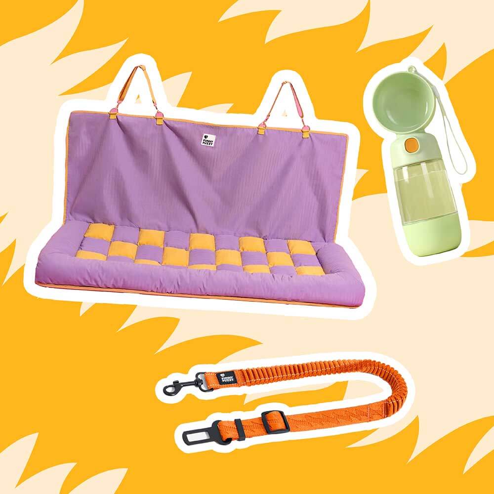 Para perros grandes: acogedor paquete de viajes de autos de seguridad -3pcs