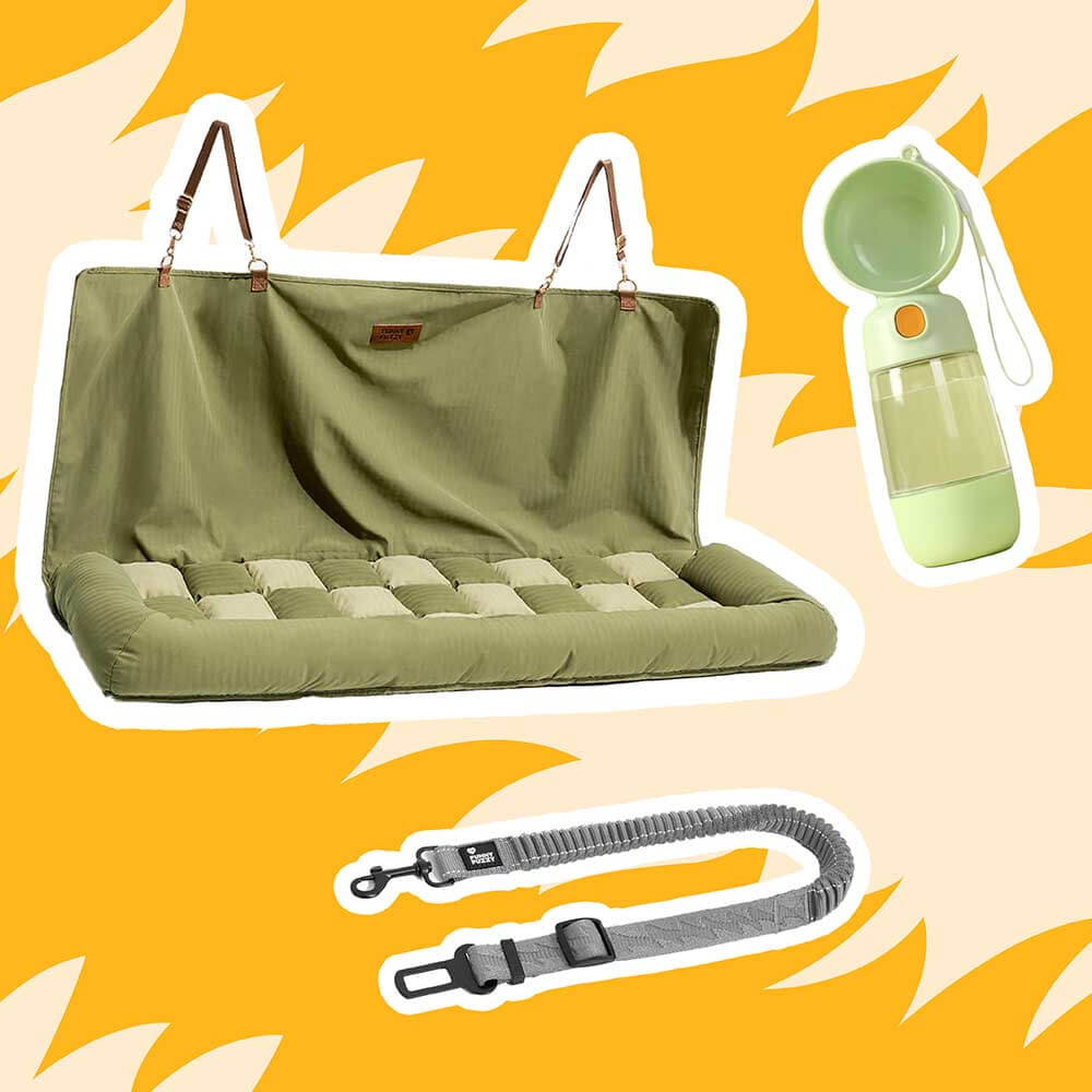 Para perros grandes: acogedor paquete de viajes de autos de seguridad -3pcs