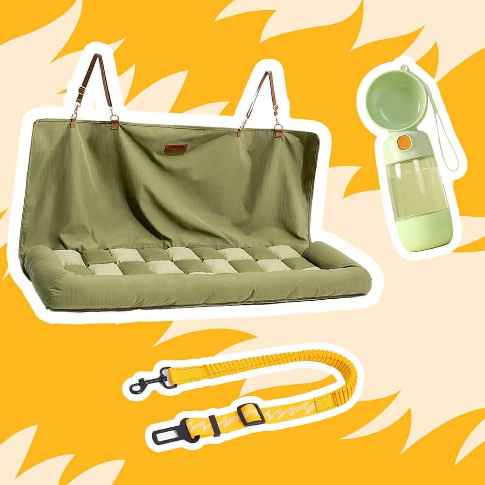 Para perros grandes: acogedor paquete de viajes de autos de seguridad -3pcs