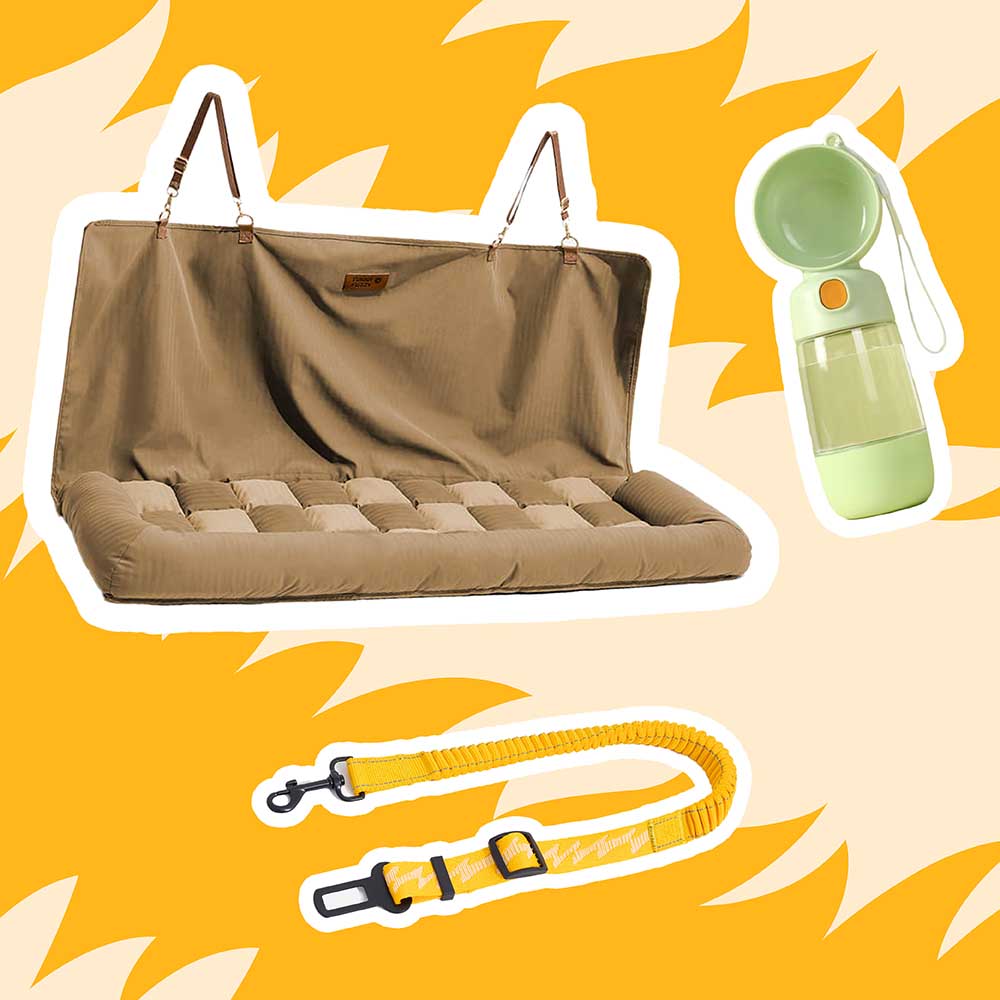 Para perros grandes: acogedor paquete de viajes de autos de seguridad -3pcs