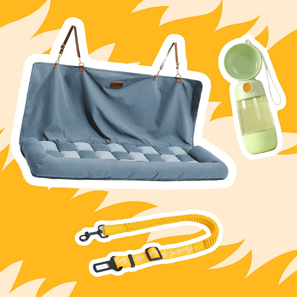 Para perros grandes: acogedor paquete de viajes de autos de seguridad -3pcs