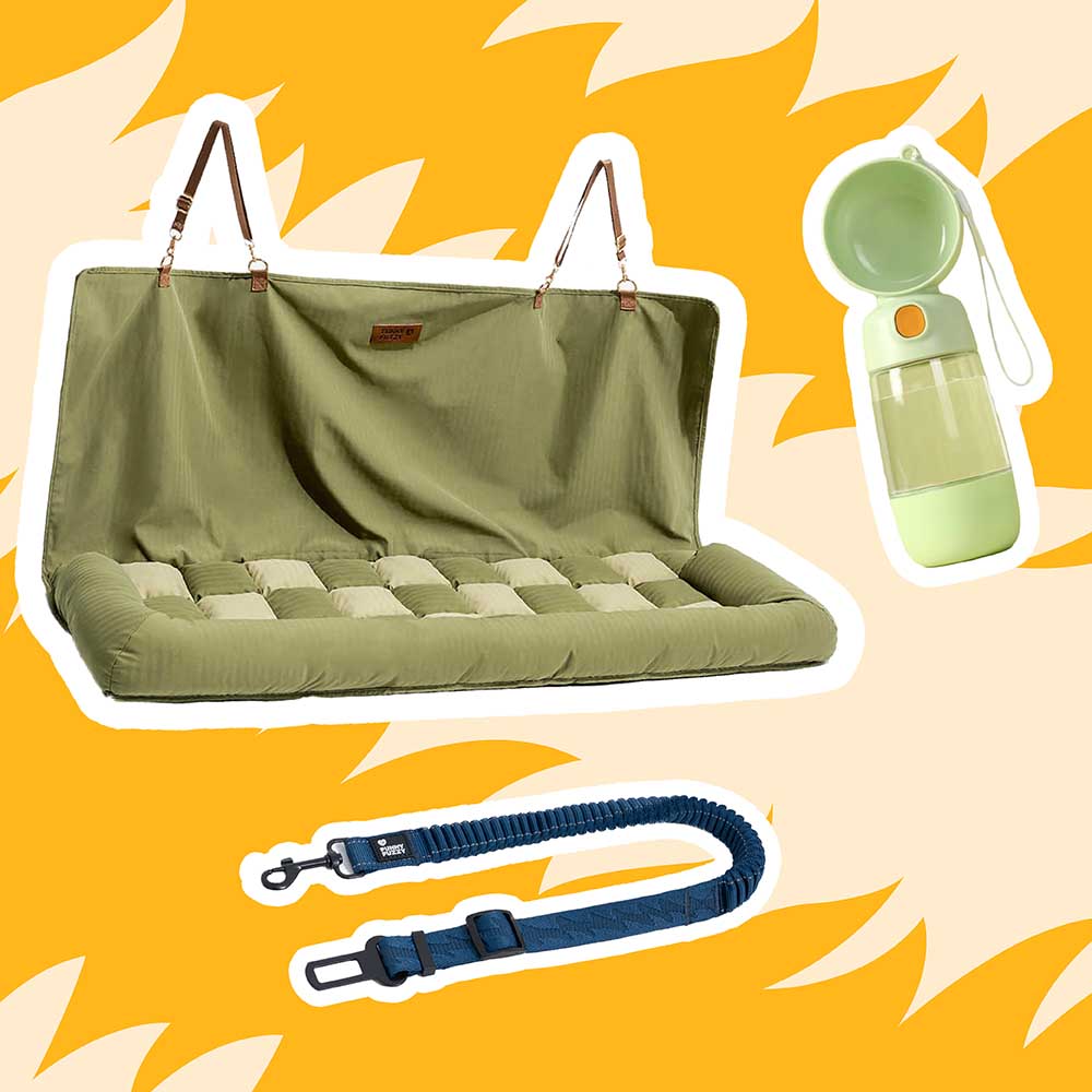 Para perros grandes: acogedor paquete de viajes de autos de seguridad -3pcs