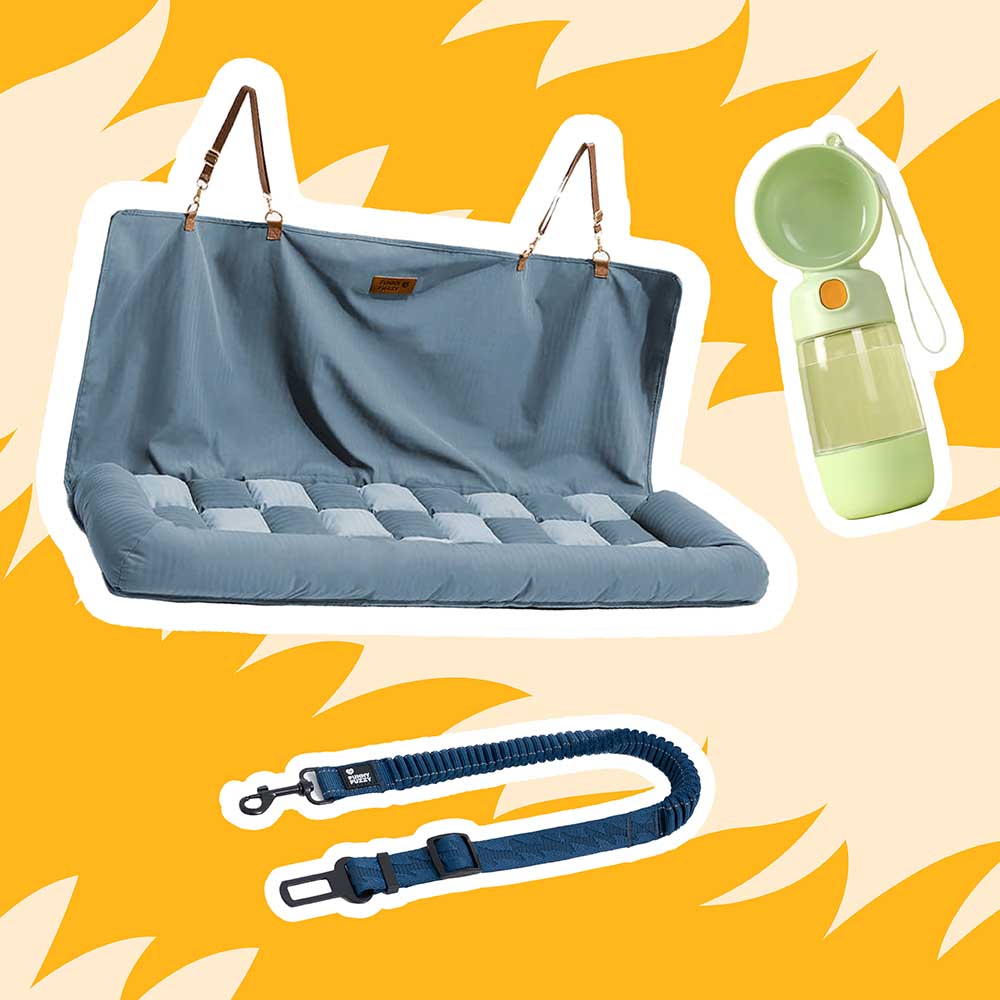Para perros grandes: acogedor paquete de viajes de autos de seguridad -3pcs
