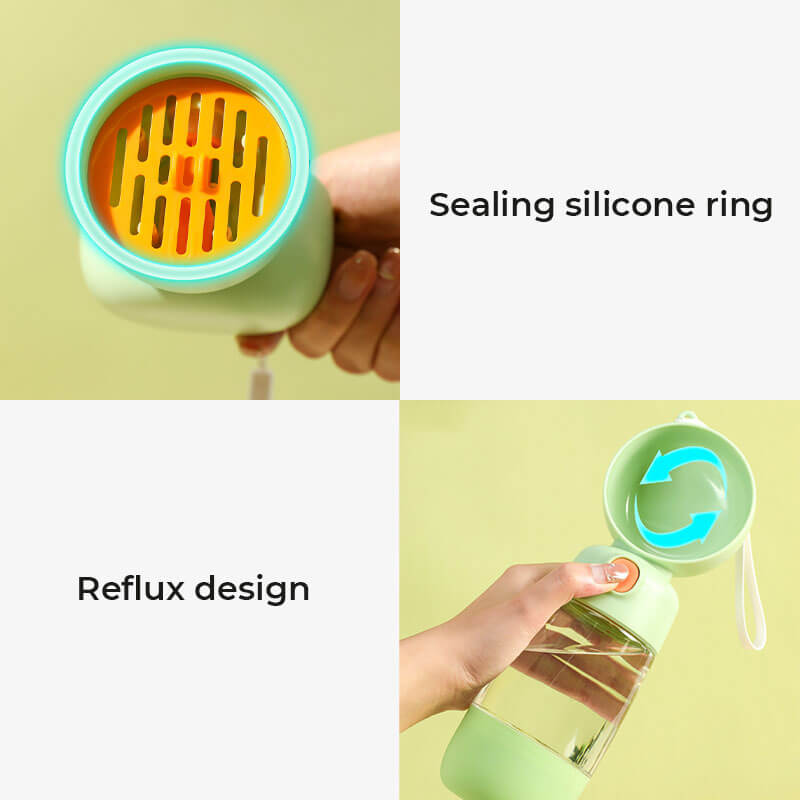 2 en 1 botella de agua de perro al aire libre portátil