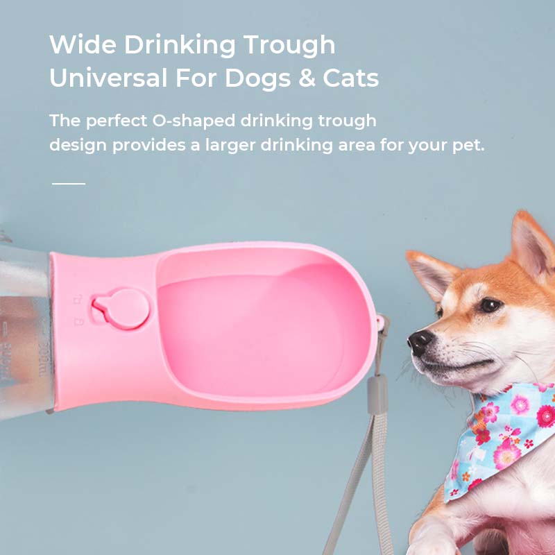 3 en 1 botella de agua portátil de perros portátiles multifuncionales