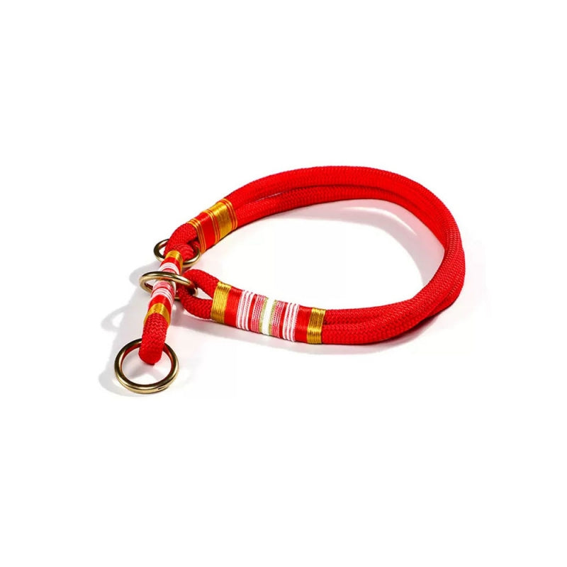 Cuerda trenzada con mano sin tirón accesorios para perros fríos collares de entrenamiento