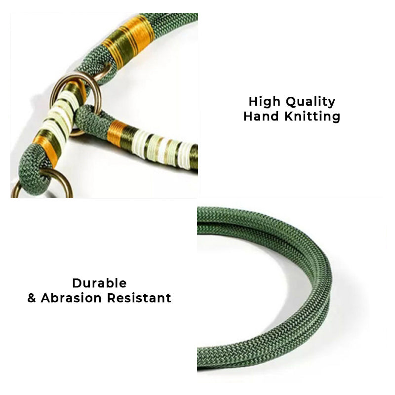 Cuerda trenzada con mano sin tirón accesorios para perros frescos collar de entrenamiento