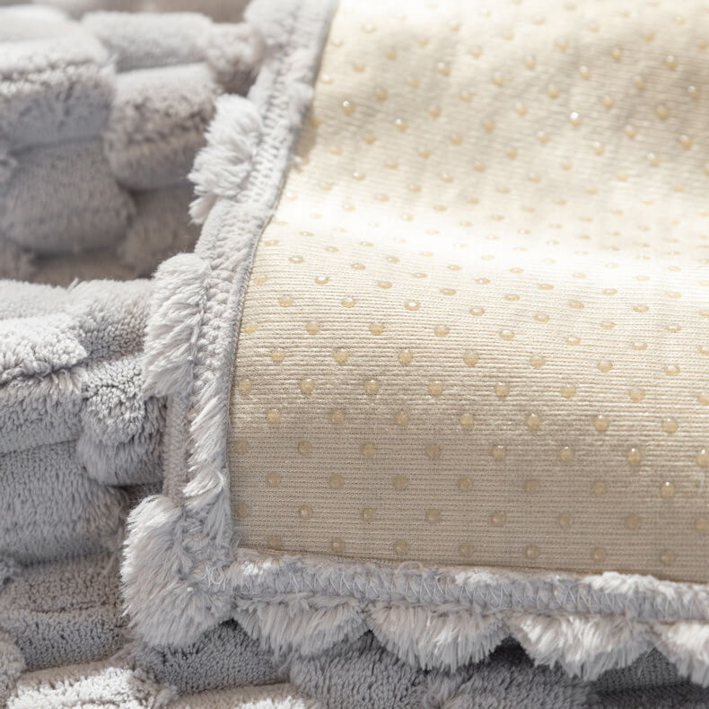 Cubierta de sofá sin deslizamiento de peluche de honeycomb