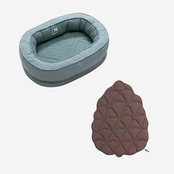 Leaf Shape Dog Blanket With Donut Dog Bed Luxury Dog Gifts - FUNNYFUZZY