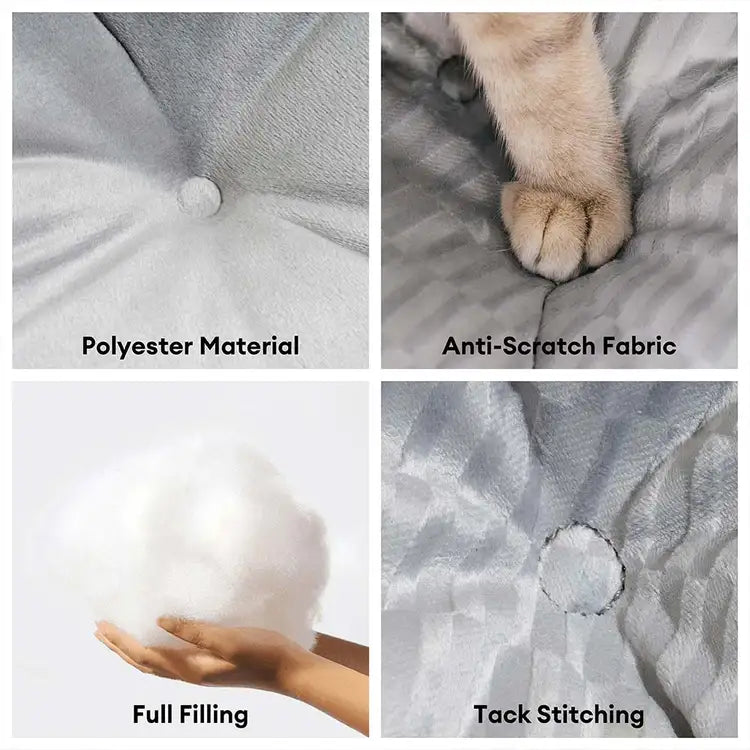 Alfombra de gato relajante lavable de peluche de doble cara